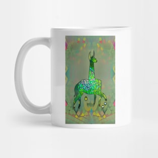 Stained Glass Llama Unicorn Mug